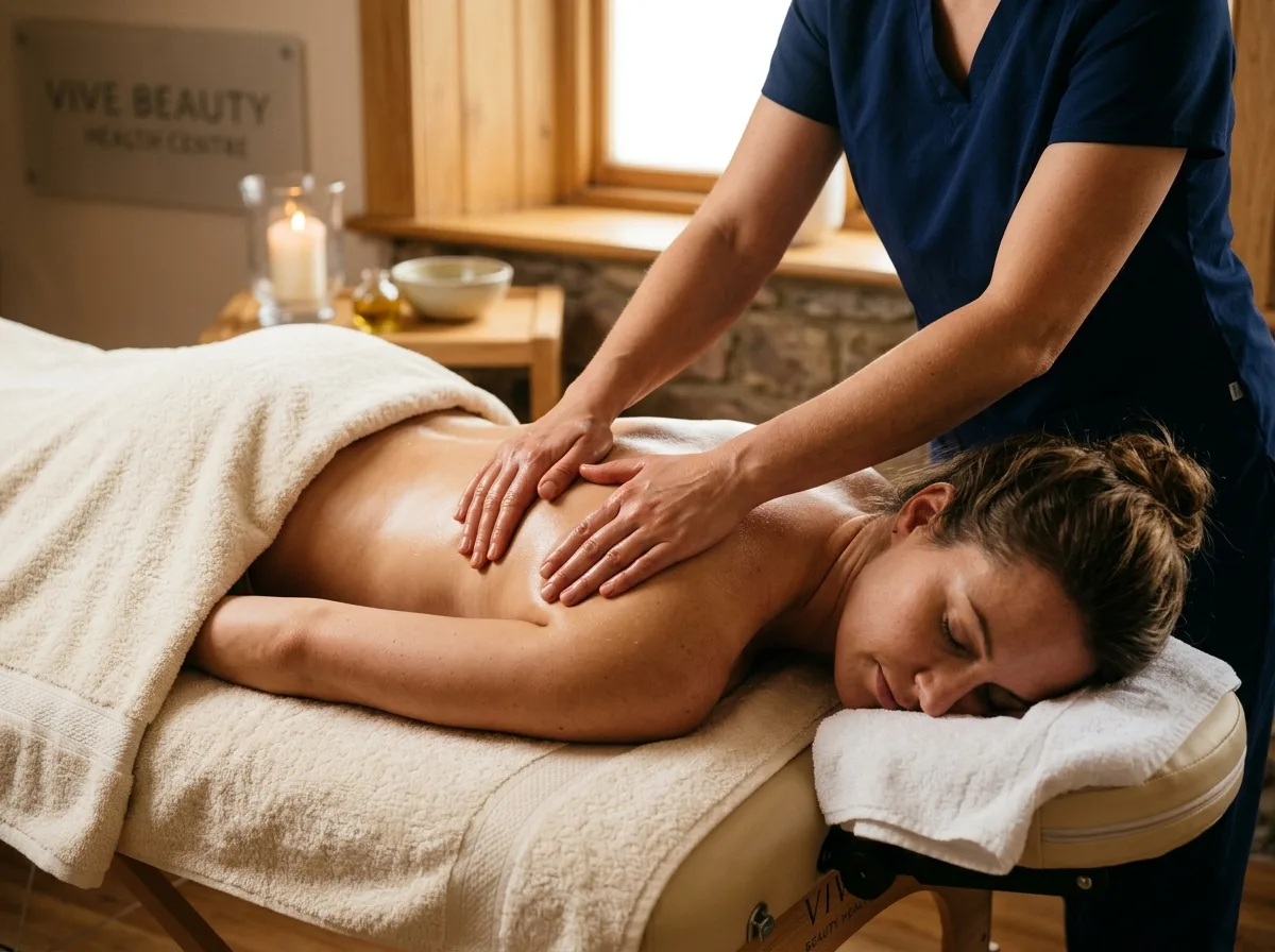 Hands-on massage technique at Vive Beauty Health Centre in Toronto